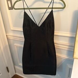 Free People Black Backless Dress